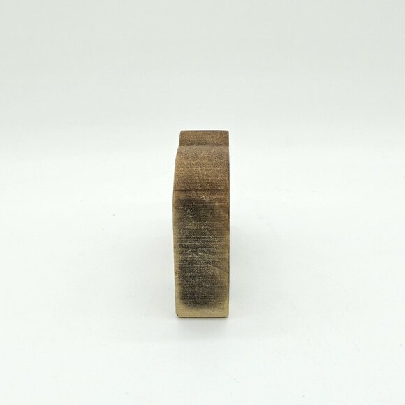 Vintage Hand Carved Wood Block Elephant Figurine Toy Signed Dated 80s Handmade - Picture 3 of 10